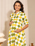 Multicolour Cotton Geometric A-Line Dress